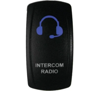 DragonFire Racing Blue Laser-Etched Dual LED Switch - Intercom Radio On/Off Foto 1 de 4