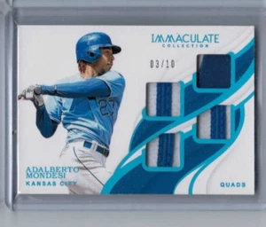 Panini Immaculate Collection 2019 Adalberto Mondesi parche cuádruple azul #'ed 0 3/10 - Imagen 1 de 1