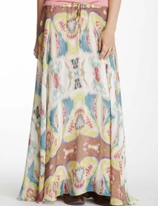 DA-NANG Boheme 100% Silk Flowy Maxi Kaleidoscope Skirt size S Excellent $259 - Picture 1 of 6