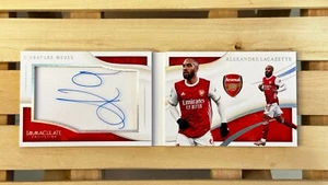2020 Immaculate ALEXANDRE LACAZETTE On Card Auto Signature Moves #13/23 Arsenal - Picture 1 of 2
