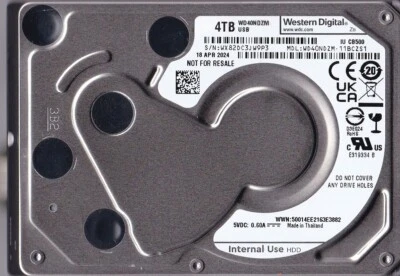 WD40NDZM-11BCZS1 s/n: WX82DC APR / 2024 4TB USB-C 2.5 Spyglass-3 WESTERN DIGITAL - Image 1 of 4