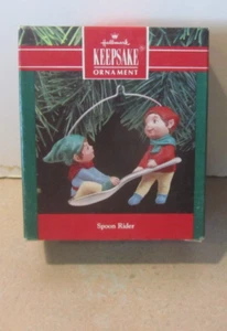 Hallmark Ornament  1990 Spoon Rider elves (NEW) - Picture 1 of 2