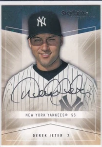DEREK JETER AUTOGRAPH Ics Skybox Baseball Card Facs Signature NEW YORK YANKEES - Picture 1 of 2