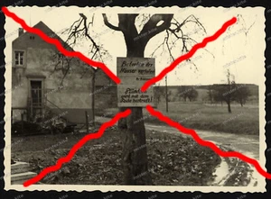 Foto-Bebelsheim-Mandelbachtal-Saarpfalz-Kreis-Schild-Plündern-Rote Zone-WW2-32 - Picture 1 of 2