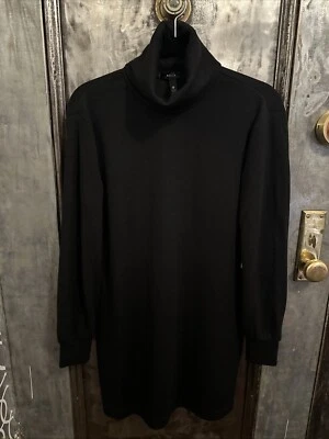 Vestido Suéter Aqua Bloomingdales Negro Cuello Alto  Foto 1 de 4