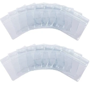 50x Clear Horizontal Waterproof Plastic ID Card Bus Pass Holder 60mmx90mm - Picture 1 of 1
