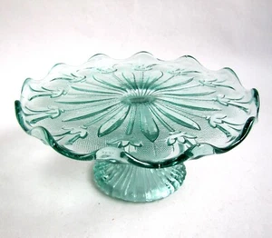 Plat à Gâteau en Verre - Coupe sur Pied Verrerie de Portieux - Imagen 1 de 3