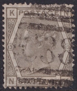 1873 GB Used Abroad CALLAO 'C38' 6d Grey Pl 13 NK SG147/Z46 Fine Strike GU - Picture 1 of 1