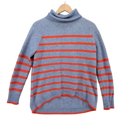 Suéter J.CREW Cuello Alto Punta Mujer Azul Lana Mezcla Alpaca Pullover Talla S Foto 1 de 4
