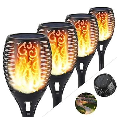 8x Solarleuchte LED Garten Beleuchtung Solar Licht Lampe Fackel Leuchte Flamme - Bild 1 von 4