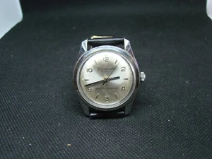 VINTAGE CARLISLE 21j STAINLESS CASE WRISTWATCH PARTS/REPAIR ! t9 - Picture 1 of 3