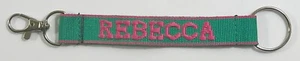 REBECCA Personalized Keychain Pink / Green - Picture 1 of 2