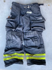 FIRE DEX 32 X 29 Firefighter Turnout Bunker PANTS Black Trim Harness Ready 2019 - Picture 1 of 13