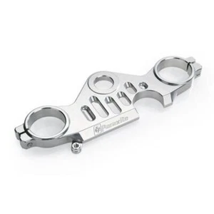 Paraxite silver aluminum upper steering plate with key lock Yamaha R6 2017-2024 - Picture 1 of 5