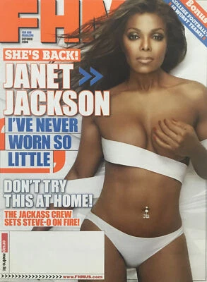 FHM Magazine October 2006 Janet Jackson Cover and Poster, Jackass 2 Crew - Image 1 of 4