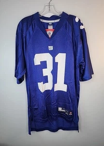 New York Giants NFL On Field Reebok Aaron Ross Foot All Jersey Home Blue Sz M - Picture 1 of 19