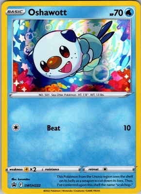 Oshawott -  (Cosmo Holo) SWSH: Sword & Shield Promo Cards SWSH222 NM - Image 1 of 2