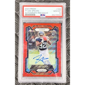 Autógrafo Panini Prizm Tyjae Spears Red Wave 2023/149 PSA 10 Titans RC - Imagen 1 de 2