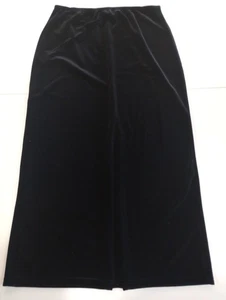 Maxi Falda Ronni Nicole XL Grande Terciopelo Negro 19" Espalda Abertura Cintura Elástica - Imagen 1 de 6