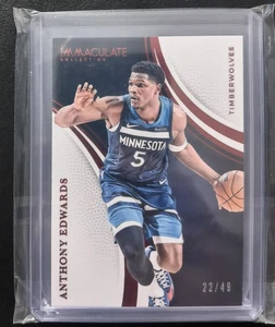 2024-25 Panini Immaculate Anthony Edwards Action Red /49 - Picture 1 of 2