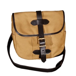 Borsa messenger impermeabile tela olefina pelle bovina tracolla unisex retrò borsa - Foto 1 di 26