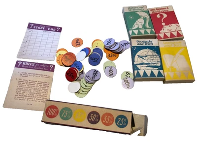 Uncle Jim's Question Bee NBC Blue Network Juego Tarjetas de Repuesto Reglas Score Pad Foto 1 de 4