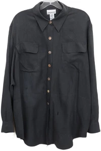 Jones & Co. Vintage Shirt Womens 100% Silk Long Long Sleeves Button Down Size LG - Picture 1 of 6