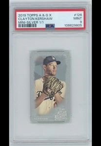 2019 Topps Allen & Ginter Clayton Kershaw Framed Mini Silver 1/1 PSA 9 LA Dodger - Picture 1 of 2