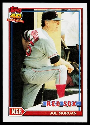 Joe Morgan, 1991 Topps, #21, Boston Red Sox, - Image 1 of 2