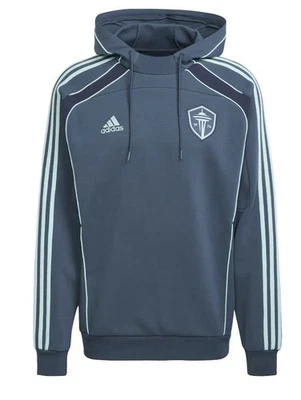 New Seattle Sounders FC adidas Aqua 2025 Travel Pullover Hoodie JE5541 Men’s M - Image 1 of 4