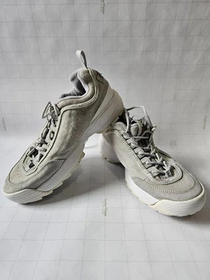 FILA Disruptor II Premium Sneakers Gray Suede Women’s 9 - Image 1 of 4