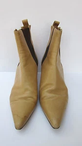 LAMBERTSON TRUEX Tan Leather Chelsea Ankle Boots Shoes, 36.5 - Picture 1 of 5