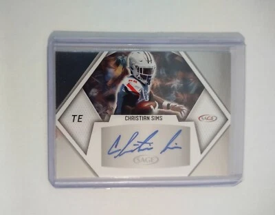 2023 Sage Auto Autograph Christian Sims Silver Rams - Image 1 of 2