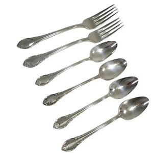 REMEMBRANCE Two Dinner Forks and Four Teaspoons 1847 Rogers Bros IS Silverplate - Picture 1 of 2