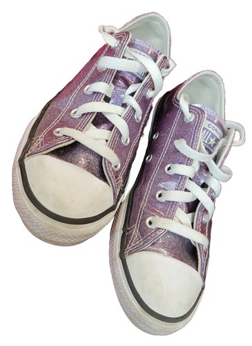 Converse Chuck Taylors viola glitter taglia 3 usati taglia 3 juniors