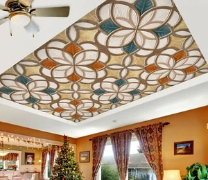 3D Relief Petals NA3285 Ceiling WallPaper Murals Wall Print Decal AJ US Fay - Picture 1 of 6