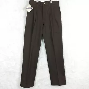 Wrangler Riata Mens Pants Relaxed Fit Brown Wrinkle Resistant Crease 28x30 New - Picture 1 of 9