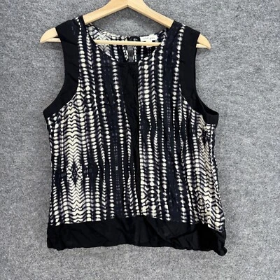 Blusa tribal feminina G grande preta listrada sem mangas alça larga gancho e olho rayon - Imagem 1 de 4