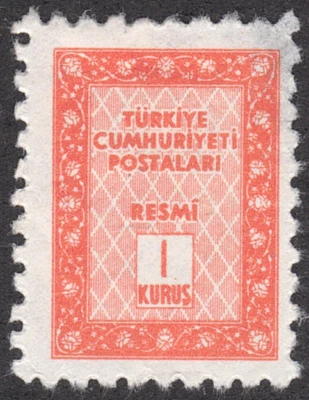 1960 Turkey SC# O63 - Flowers - Official Stamps - Thin - M-H   - Image 1 of 2