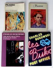 Lot of  2 CHARLES BUKOWSKI & 2 PABLO PICASSO Painting books POST OFFICE +3 Good