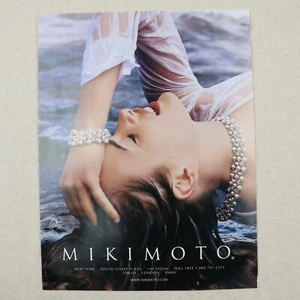 Anuncio impreso de joyería vintage Mikimoto 2000 revista de papel recorte años 90 perla mujer - Imagen 1 de 6