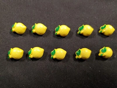 Botones de caña "Limones encantadores" paquete de 10 piezas Foto 1 de 4