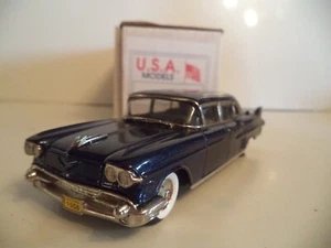 U.S.A. MODELS CADILLAC LIMOUSINE MIDNIGHT BLUE 7.5 #1  1/43RD   IN BOX - Picture 1 of 10