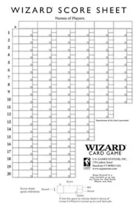 NEW - Wizard® Oversized Scorepads by U.S. Games System (40 sheets) - (5 x 8.5) - Picture 1 of 1