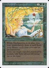 Verduran Enchantress Revised HEAVILY PLD Green Rare MAGIC MTG CARD ABUGames