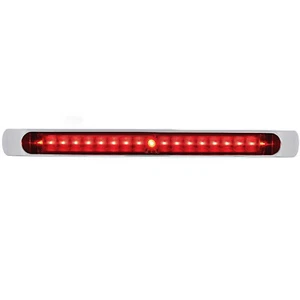17" LED Tail Light Bar Chrome Bezel Red Lens Stop/Turn/Tail Light Truck Trailer - Bild 1 von 2