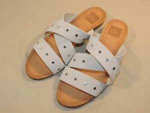 Sandalias DV para mujer talla 8,5 blanco roto tacón bajo sin cordones - Imagen 1 de 10