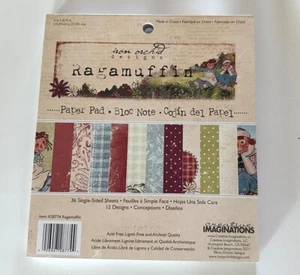 Creative Imaginations 6x6.75 6" Paper Pad Ragmuffin NEW Raggedy Ann & Andy - Picture 1 of 9