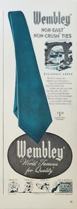 Wembley Ties 1947 anuncio vintage nor este sin aplastamiento - Imagen 1 de 2
