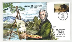 2014 COLLINS HANDPAINTED ARTISTS HUDSON RIVER SCHOOL ASHER B DURAND PAINTING - Picture 1 of 1
